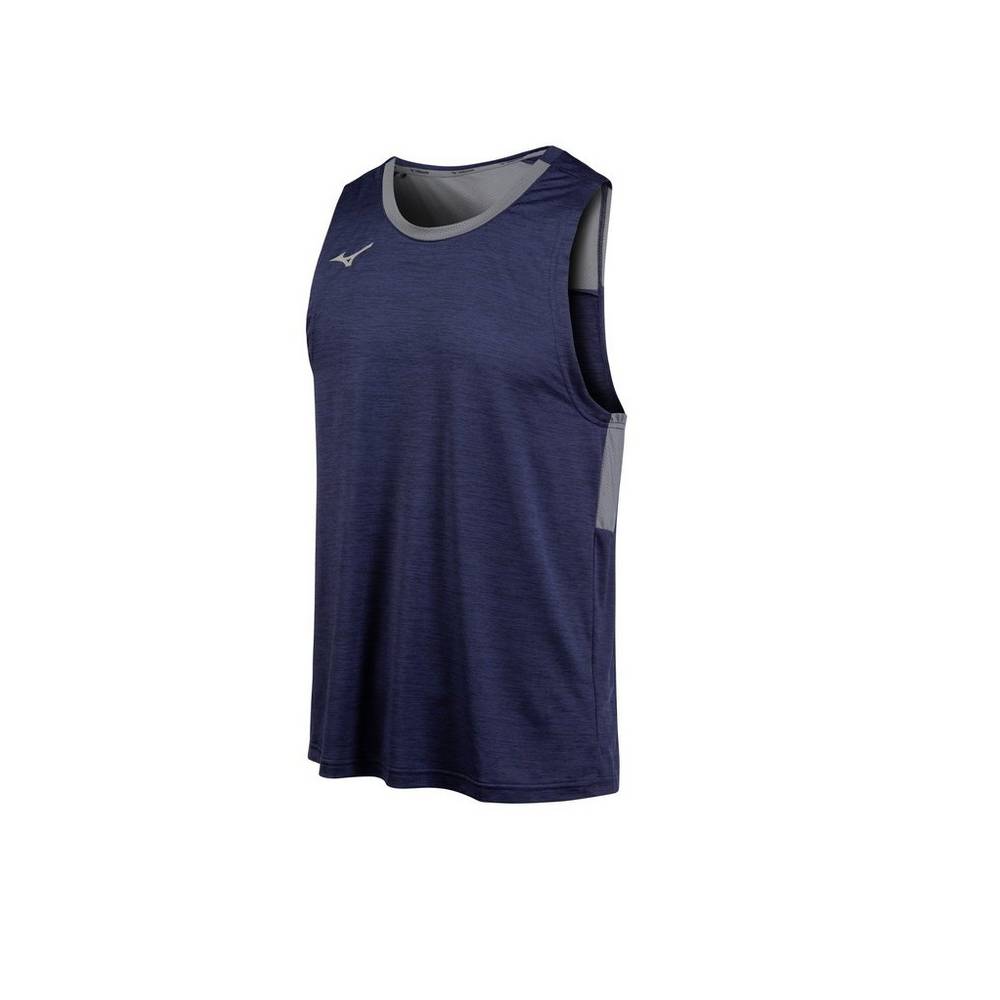 Mens Mizuno Alpha Tank Top Navy Philippines (DVWLPX213)